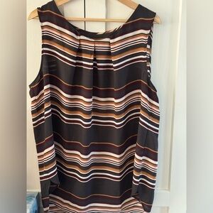 Striped Sleeveless Blouse